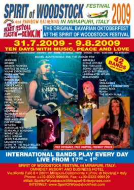 Spirit of Woodstock Festival 2009 Concert Poster