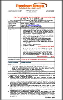 Real Estate Forms on Breakdown Of A 6120 00 Real Estate Cleanup Repair Bid For