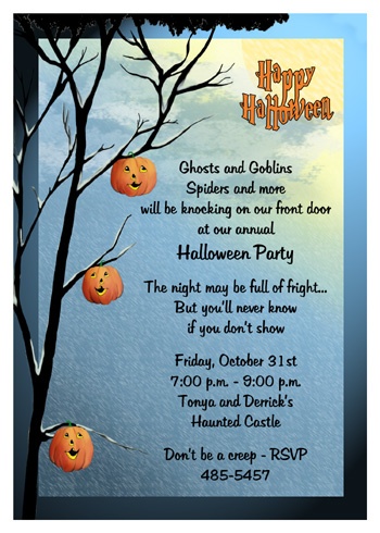 Halloween Party Invitations on Free Halloween Invitations For Special Halloween Party   Prlog