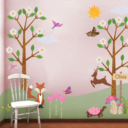 Frog Wall Stickers on New Girl Version Of The Forest Friends Wall Sticker Kit Now Available