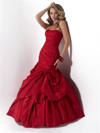 Strapless  Dress on Red Jeweled Full Length Strapless Prom Dresses   Prlog