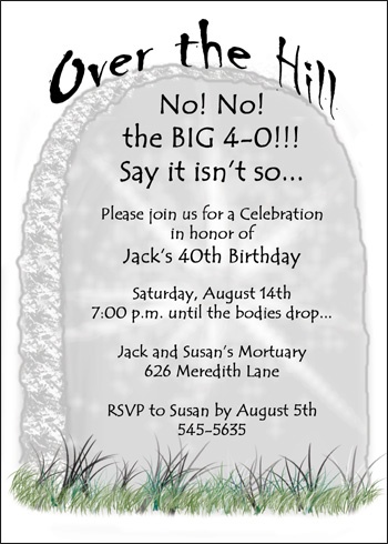 birthday party invitations for adults
 on 40th Birthday Invitations for Celebrating Your 40 Birthdays Party ...