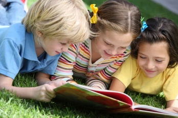 Children Sharing Books