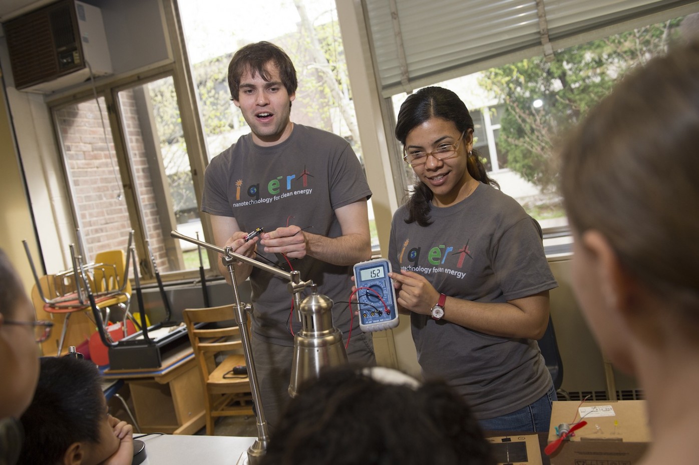 Graduate students Will McClain of Princeton and Rut Rivera-Beltran of 