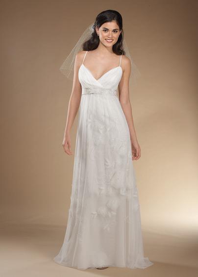 Beautiful But Cheap Wedding  dress Spaghetti Straps  