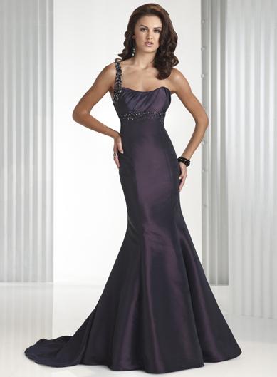 Amethyst One-Shoulder Jeweled Mermaid/Trumpet Prom Dress Evening Gown ...