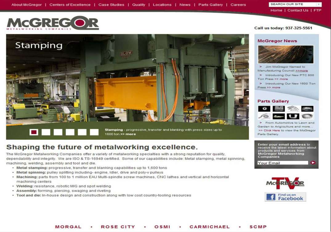 McGregor Metalworking Companies Launch New IndustryLeading site