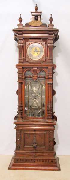 Lenzkirch grandfather clock made circa 1860 chimes on time for $39,200 at Stevens Auction, Nov ...