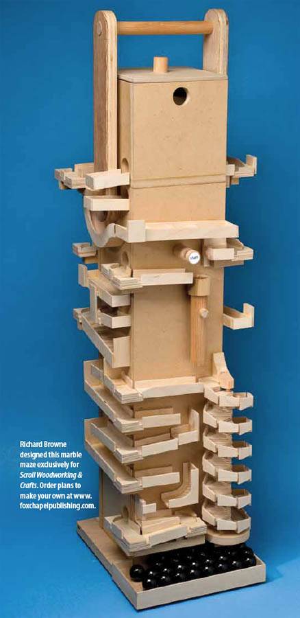  made this marble machine for Scroll Saw Woodworking &amp; Crafts magazine