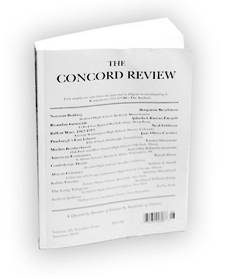concord review sample essay