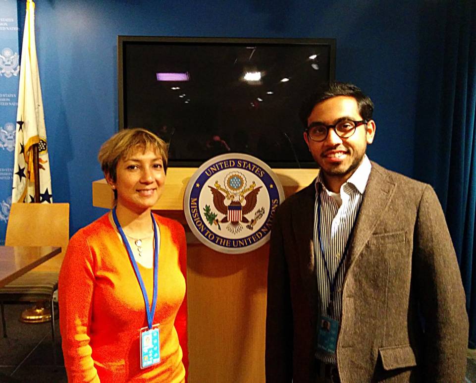 Ani Zonneveld & Mahfuzul Islam representing MPV at the U.N. Mission to the U.N.