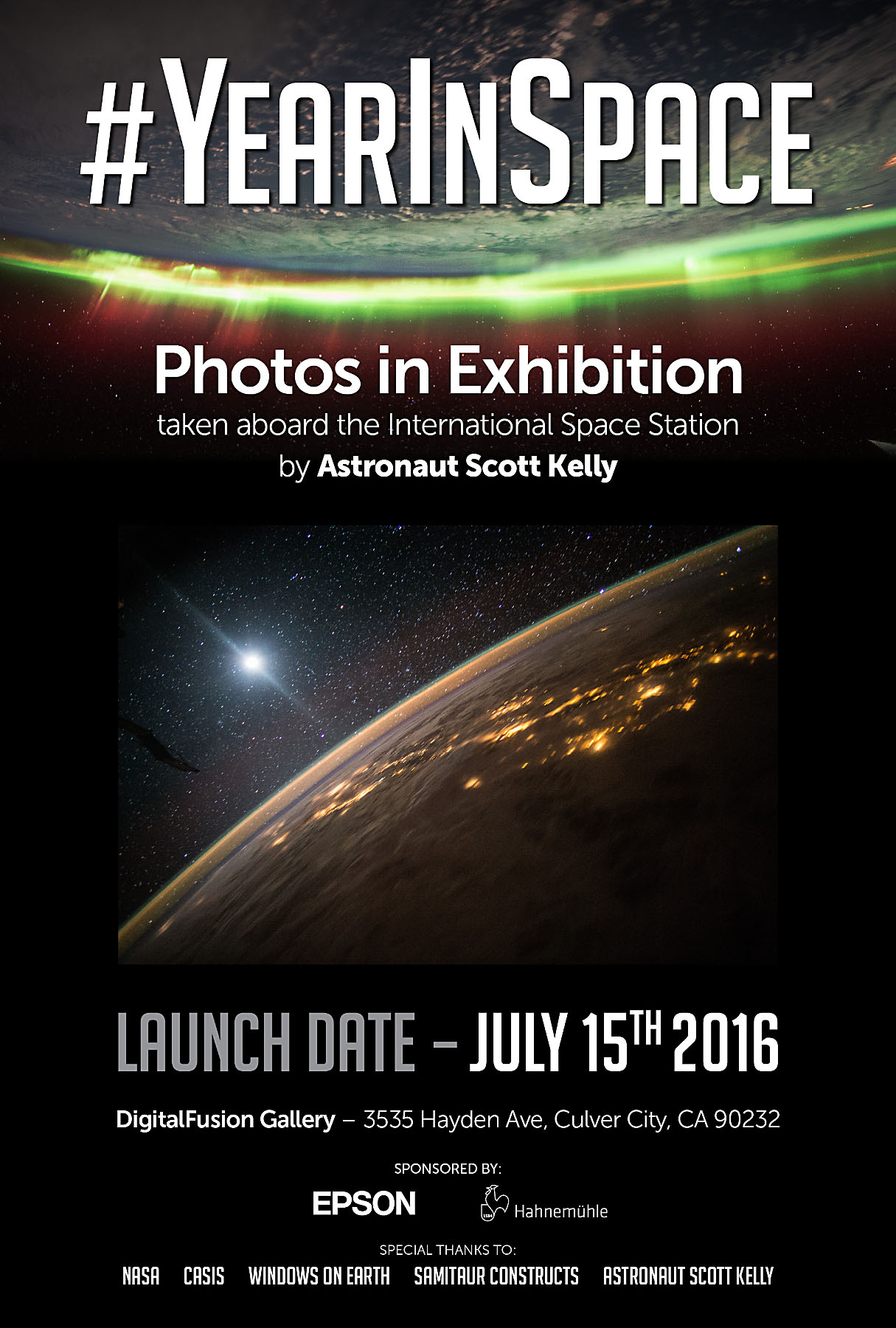 Astronaut Scott Kelly's photographic year in space - Fine Art exhibition -- DigitalFusion | PRLog