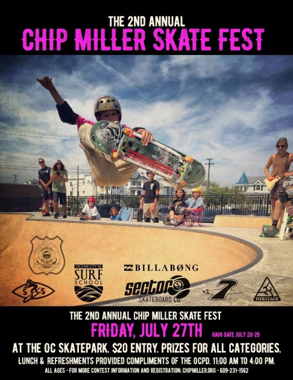 2nd Annual Skate Fest Takes Place July 27 at the Ocean City Skate Park