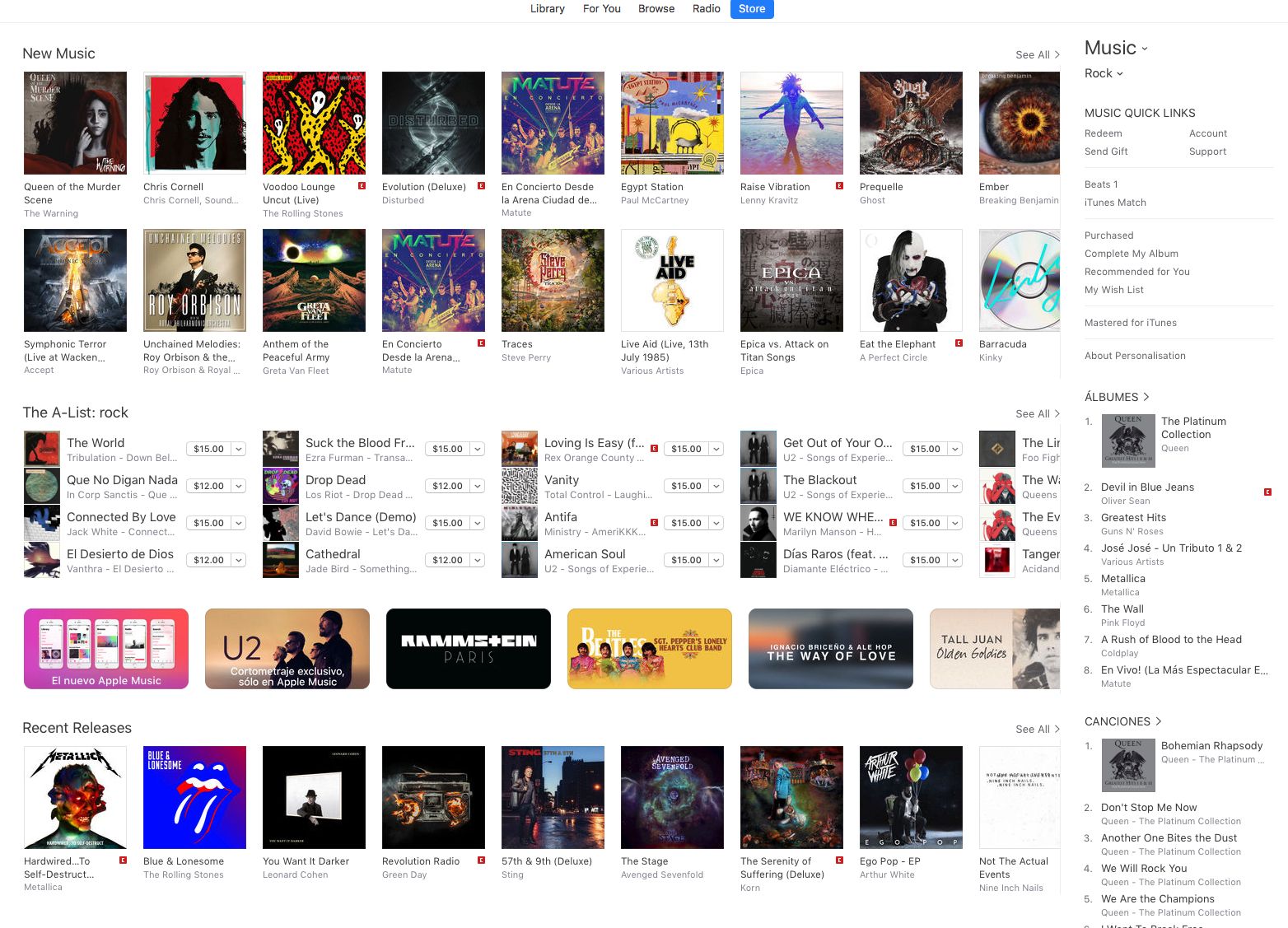 Itunes Rock Charts