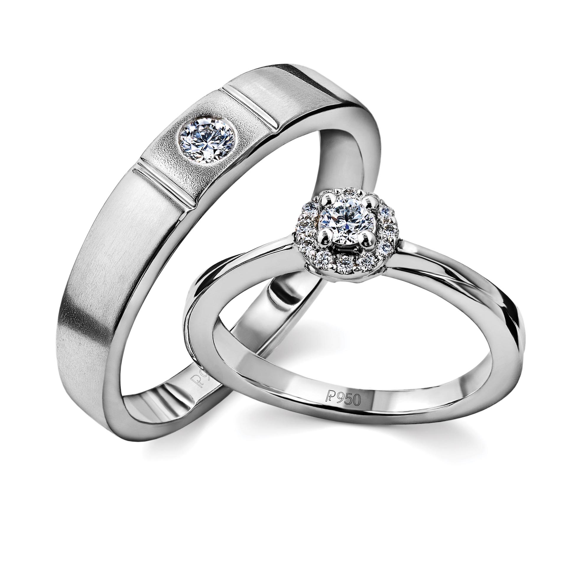 12745273 Platinum Rings For Couple With Single Diamonds Jl Pt 593 By Jewelove 