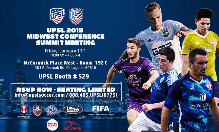 United Premier Soccer League Announces Chicago Summit in Chicago for Friday United Premier
