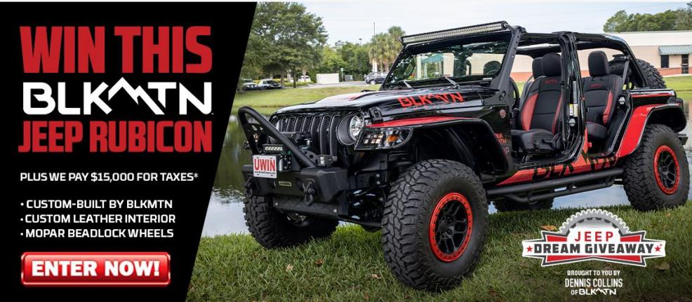 Last Chance to Enter to Win a Special-Edition 2019 Jeep Wrangler Rubicon  Unlimited 4x4 Hand-Picked by Dennis Collins of BLKMTN! -- New Beginning  Children's Homes | PRLog