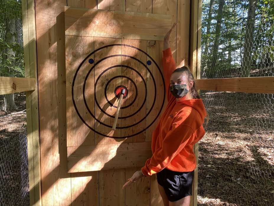 The Adventure Park at the Discovery Museum Offers New Axe-Throwing Activity  -- The Adventure Park at the Discovery Museum