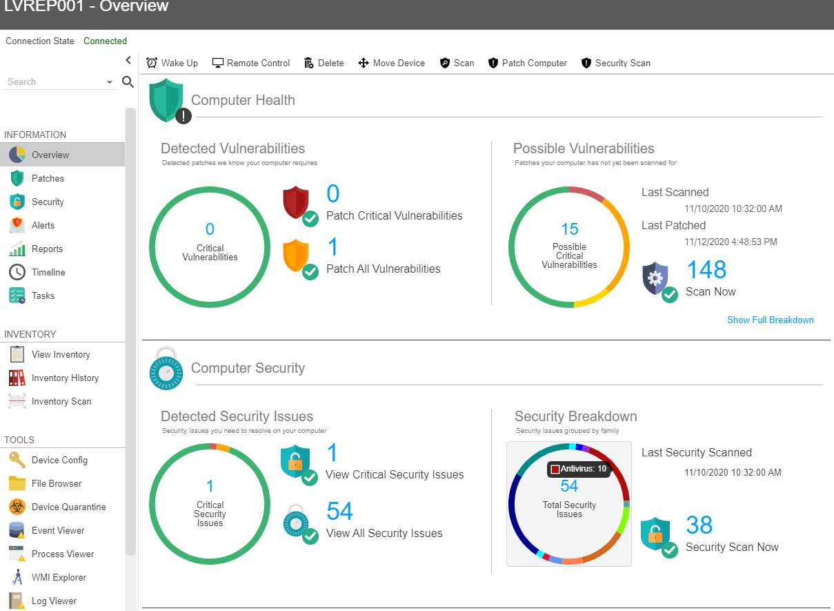 Device Specific Vulnerability View