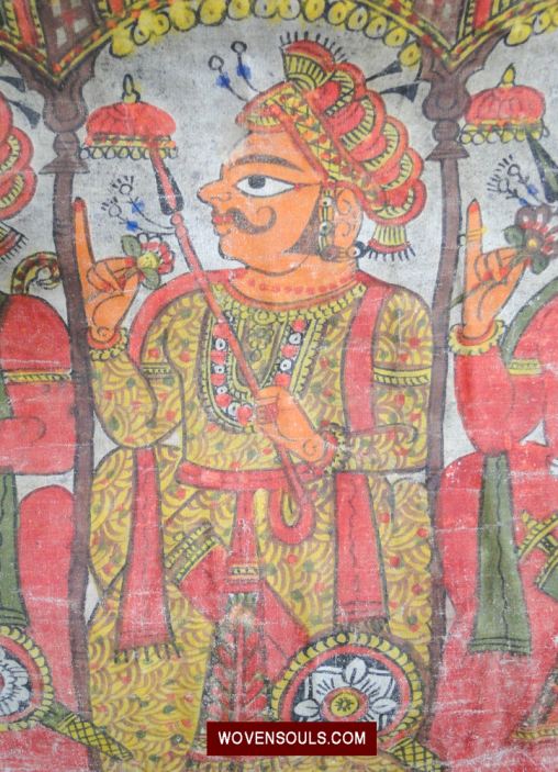 135 Antique Phad Narrative Painting Rajasthan 17