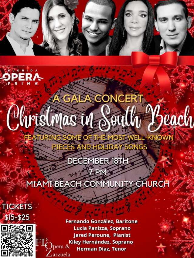 Christmas In South Beach Poster