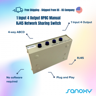 Sanoxy's 4 Port Network A/B/C/D Switch