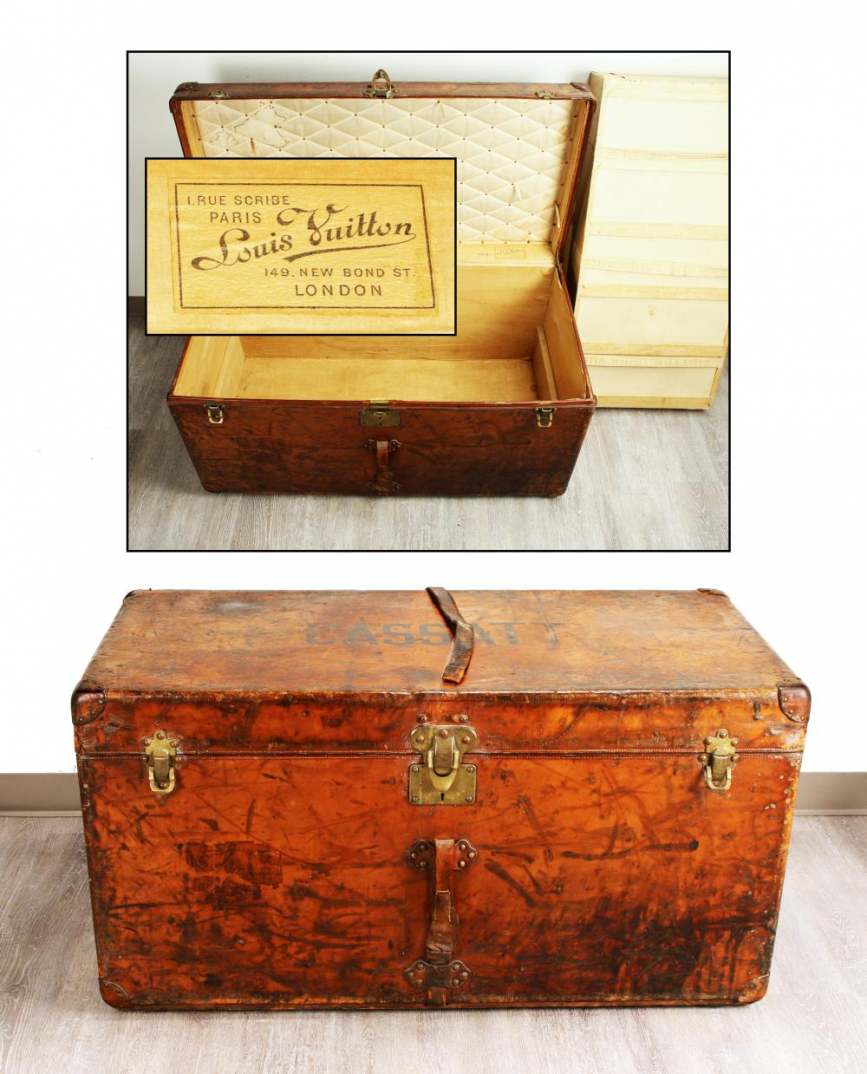 Sold at Auction: Antique Louis Vuitton Steamer Trunk