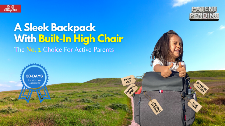 Sleek Backpack with Built-in High Chair