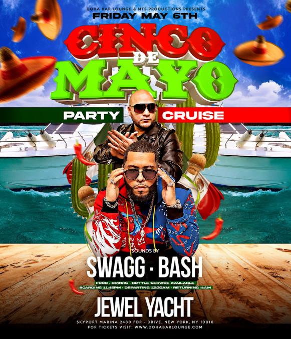 Cinco De Mayo Party Cruise Aboard The Jewel Yacht at Skyport Marina