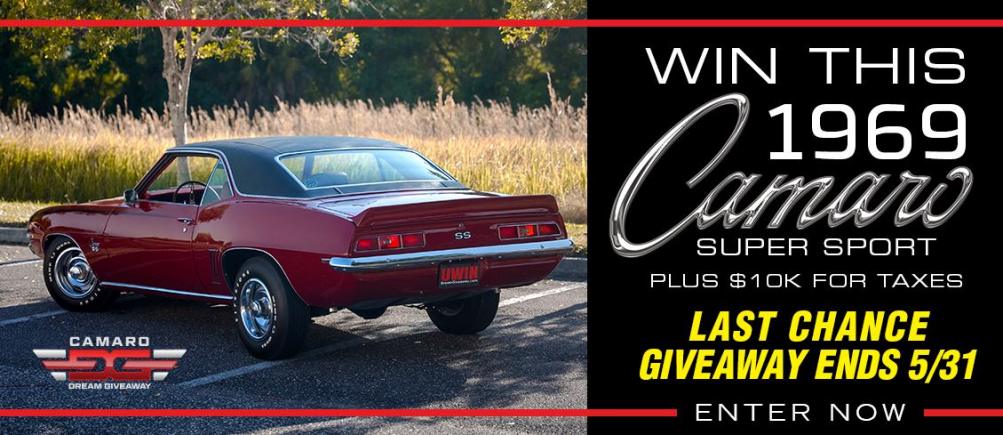 One Person Will Win This 1969 Chevy Camaro SS.