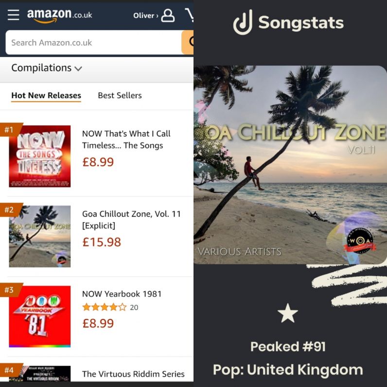 Goa Chillout Zone Vol11 hits #2 on Amazon