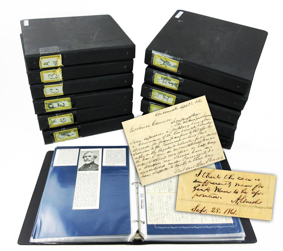 Enormous archives pertaining to Civil War generals