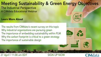 CIMdata webinar on green energy & sustainability