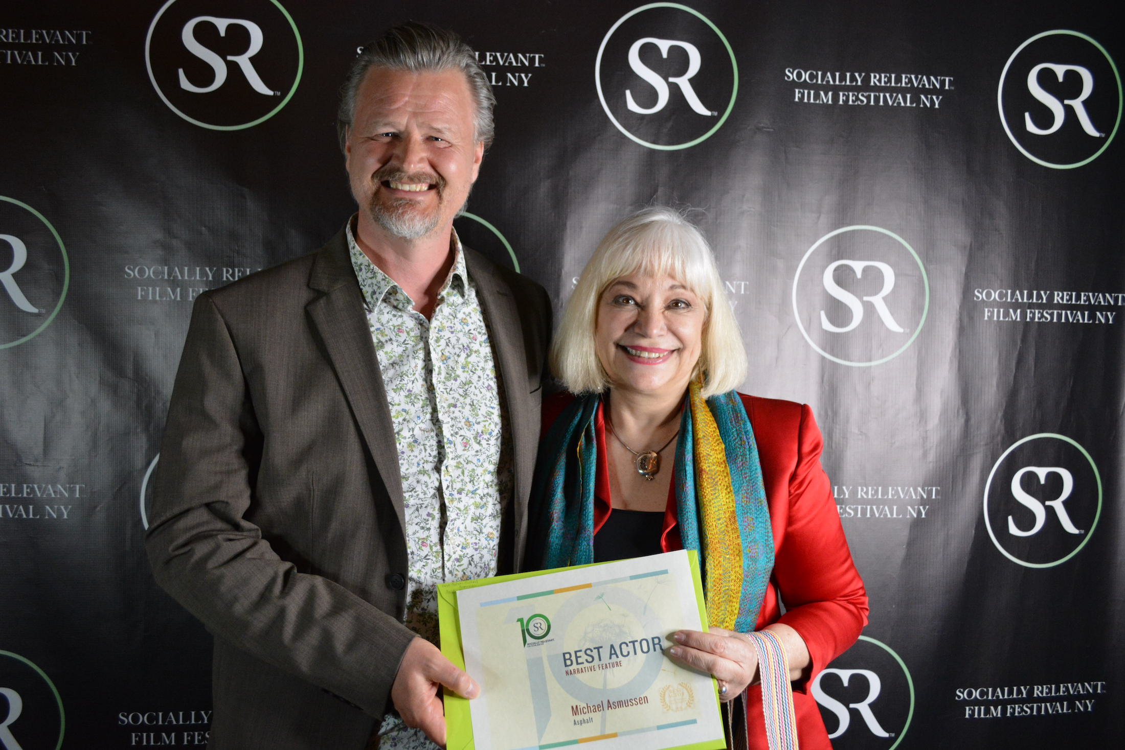 Best Actor Michael Asmussen With Festival Director