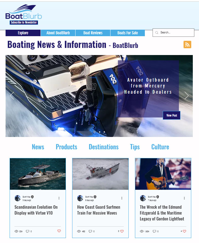 Boatblurb Homepage