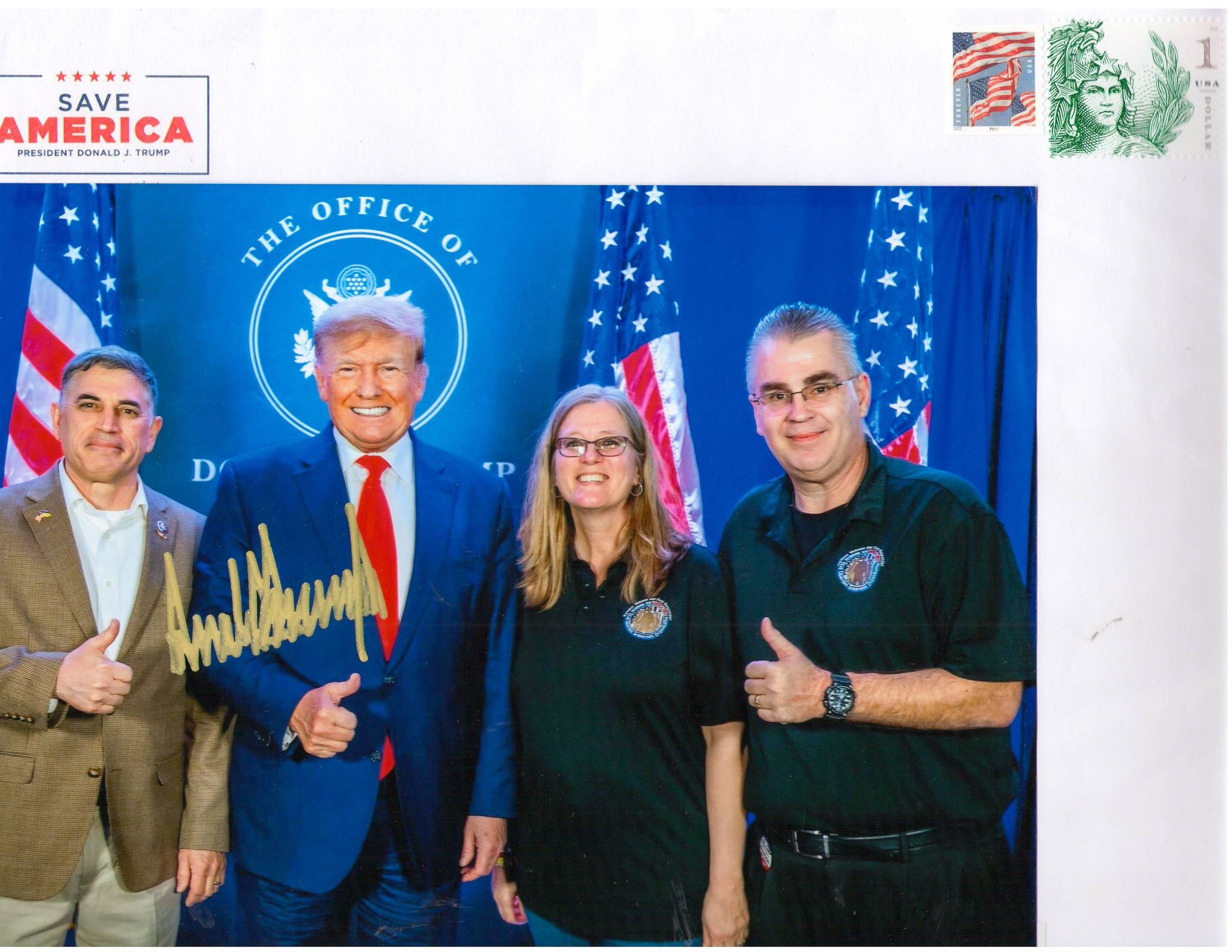 Trump signed photo for Stan Fitzgerald