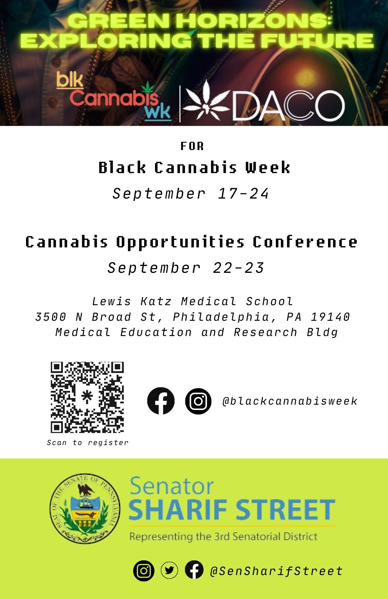 Black Cannabis Week Flier 2023