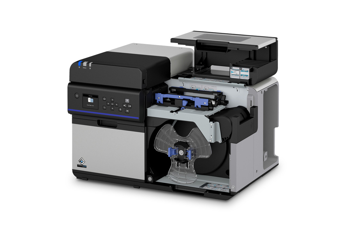 ColorWorks C8000 printer with top open