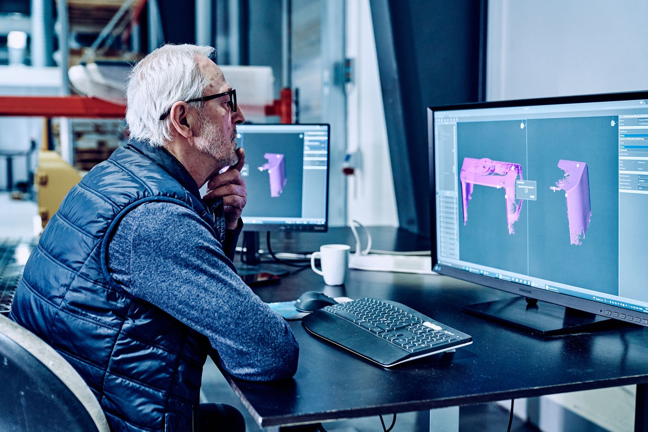 Integris Composites operator designing armor