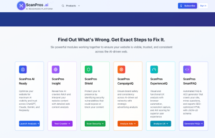 ScanPros.ai Debuts as the Ultimate AI Optimization Engine Setting a New Standard for Web Performance